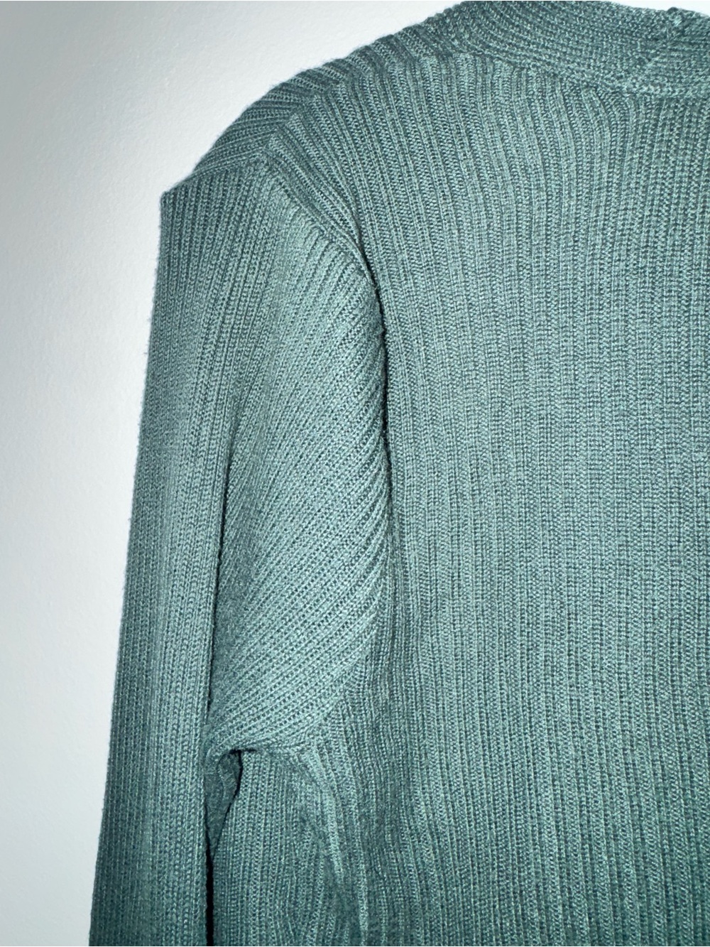 Wild Fable Ribbed Cropped Button-Front Cardigan - Green - Picture 4 of 4